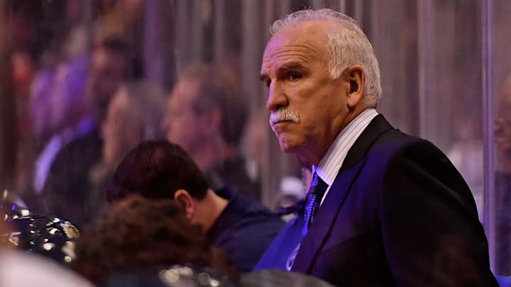 Florida Panthers head coach Joel Quenneville looks on against the Minnesota Wild.