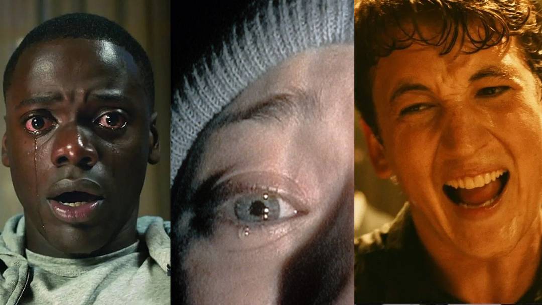Daniel Kaluuya in 'Get Out'; Heather Donahue in 'The Blair Witch Project'; Miles Teller in 'Whiplash'