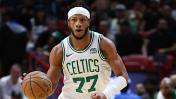 Boston Celtics forward Lamar Stevens (77).