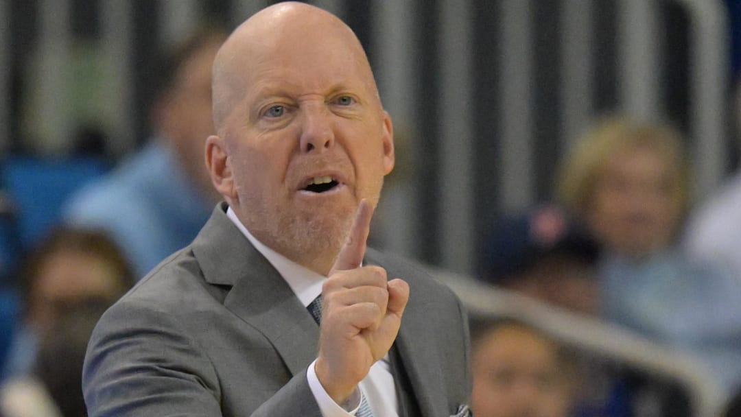 Feb 7, 2026; Los Angeles, California, USA;  UCLA Bruins head coach Mick Cronin reacts toward officials after not getting a foul call in second half against the Washington Huskies at Pauley Pavilion presented by Wescom Financial. Mandatory Credit: Jayne Kamin-Oncea-Imagn Images