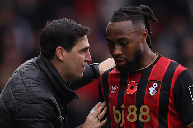 Antoine Semenyo and Andoni Iraola.