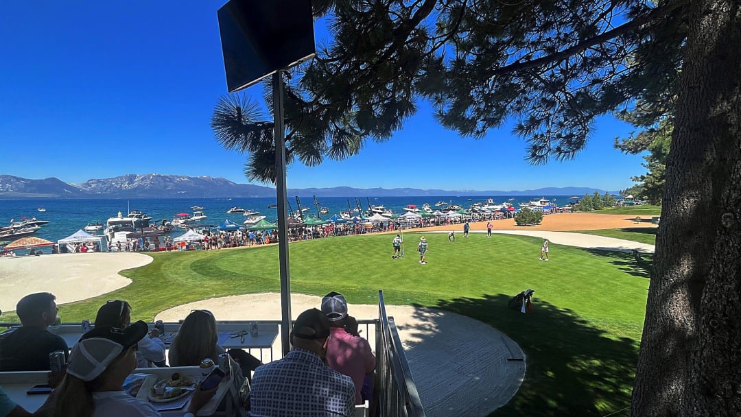 Hole No. 17 on Friday in the American Century Championship celebrity golf tournament at Edgewood Tahoe.