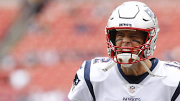 Oct 6, 2019; Landover, MD, USA; New England Patriots quarterback Tom Brady. Mandatory Credit: Geoff Burke-Imagn Images