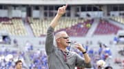 Sep 14, 2024; Tallahassee, Florida, USA; Florida State Seminoles head coach Mike Norvell before a game against the Memphis Tigers at Doak S. Campbell Stadium. Mandatory Credit: Melina Myers-Imagn Images