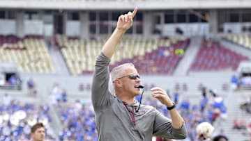 Sep 14, 2024; Tallahassee, Florida, USA; Florida State Seminoles head coach Mike Norvell before a game against the Memphis Tigers at Doak S. Campbell Stadium. Mandatory Credit: Melina Myers-Imagn Images