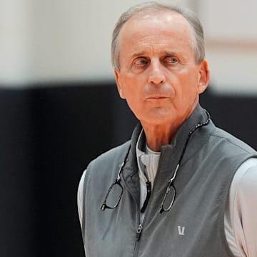 Tennessee coach Rick Barnes during Tennessee basketball's media day and practice held at Pratt Pavilion on Oct. 9, 2025.