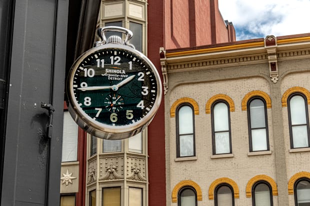 A Shinola Watch shop in downtown Grand Rapids.