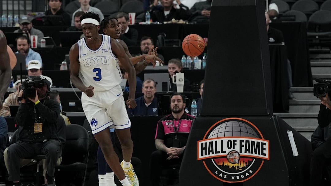 BYU Cougars forward AJ Dybantsa (3) BYU Cougars forward AJ Dybantsa (3)