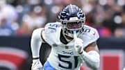 Tennessee Titans linebacker Cedric Gray