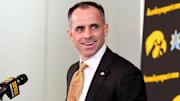 Iowa Hawkeyes head coach Ben McCollum