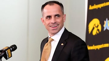 Iowa Hawkeyes head coach Ben McCollum