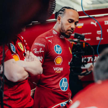 Lewis Hamilton prior to making his official Ferrari debut 