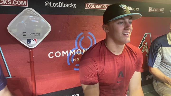 Former Valley View star baseball player Slade Caldwell met with the media today after signing with the Arizona Diamondbacks. 