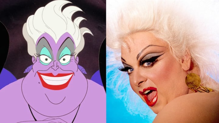 "The Little Mermaid"'s Ursula and drag queen Divine.