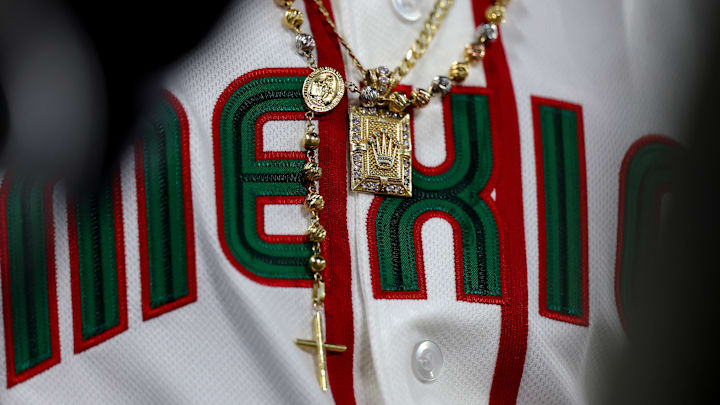 Con el nombre de México en el pecho, Randy Arozarena fue uno de los peloteros clave para la victoria de la novena tricolor ante Brasil.