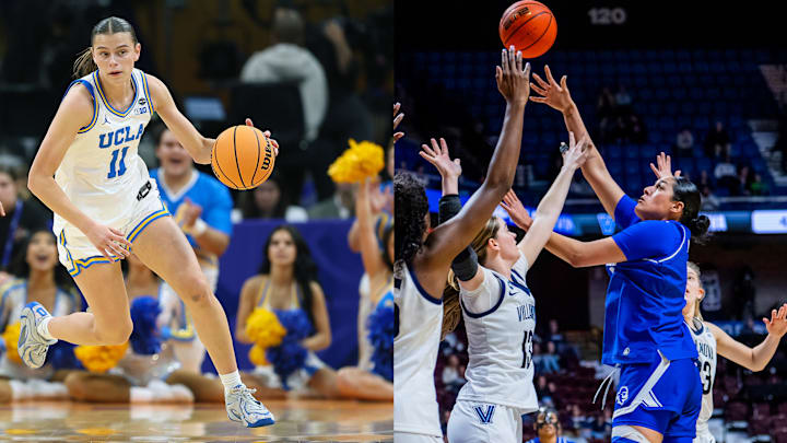 Mariana Valenzuela y Gabriela Jaquez en acción en el baloncesto universitario de Estados Unidos previo al Draft de la WNBA.