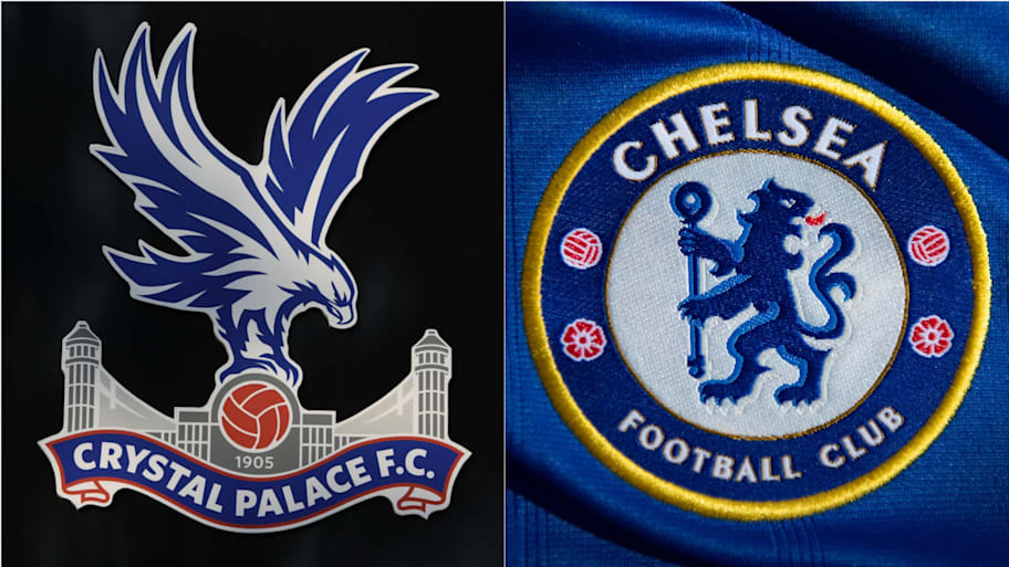 The badges of Crystal Palace and Chelsea.