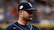 Tampa Bay pitcher Shane McClanahan felt some biceps soreness during a bullpen session Monday and has been shut down again. 