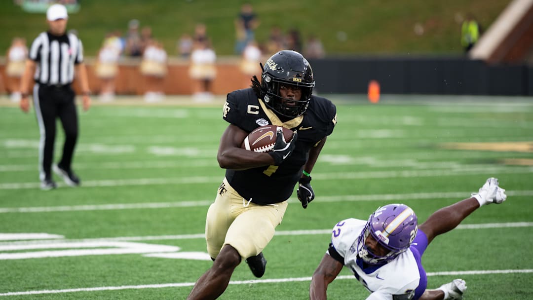 Demond Claiborne evades a Western Carolina defender. Demond Claiborne evades a Western Carolina defender.