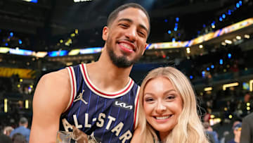 Feb 18, 2024: Tyrese Haliburton (0) of the Indiana Pacers and his girlfriend Jade Jones. 