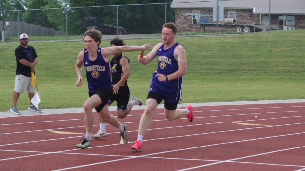 Dax Goff managed to squeeze in two track meets this spring while playing baseball. 