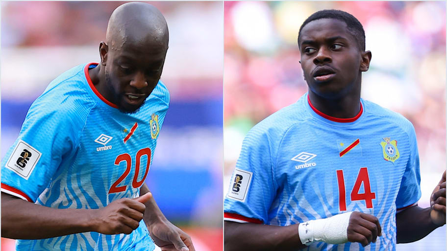 Yoane Wissa and Noah Sadiki in action for DR Congo. 
