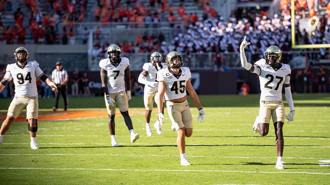 Wake Forest's defense, Oct. 4, 2025.