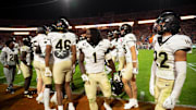 Demon Deacons on the sideline at Virginia