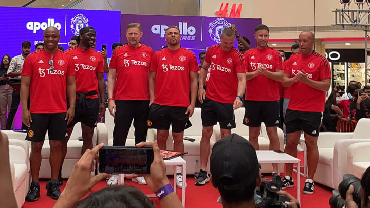 Manchester United legends arrived in Chennai