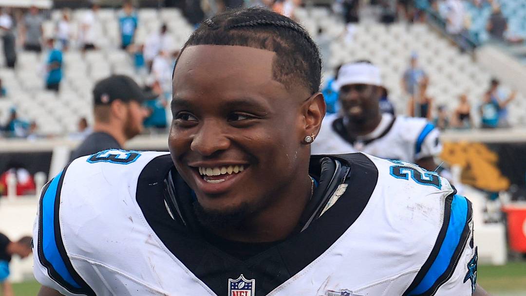 Carolina Panthers running back Trevor Etienne 
