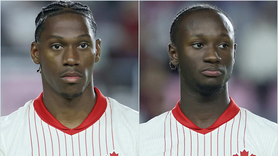 Jonathan David and Ismaël Koné lining up to play for Canada. 