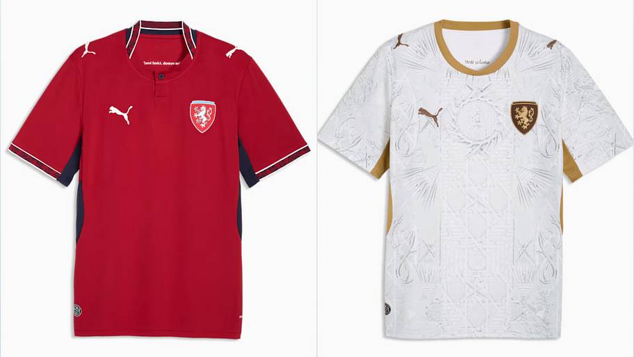 Czechia’s 2026 World Cup jerseys. 