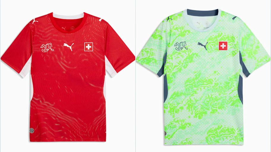 Switzerland’s 2026 World Cup home and away jerseys. 