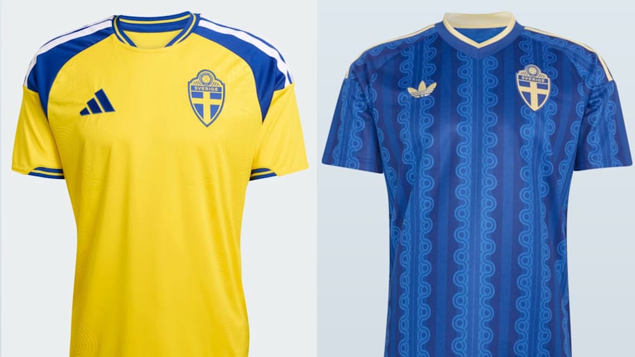 Sweden’s 2026 World Cup home and away jerseys. 