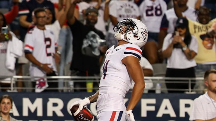 Arizona Wildcats wide receiver Tetairoa McMillan. Mandatory Credit: Aryanna Frank-Imagn Images