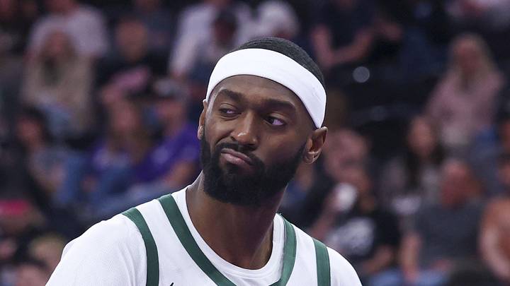 Milwaukee Bucks forward Bobby Portis reacts against the Utah Jazz during the second half at Delta Center on March 19, 2026.