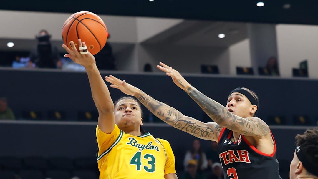 Mar 7, 2026; Waco, Texas, USA;  Baylor Bears guard Cameron Carr 