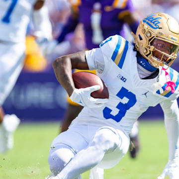 Bruins Kwazi Gilmer 3 as the LSU Tigers take on UCLA at Tiger Stadium in Baton Rouge, LA. Saturday, Sept. 21, 2024.