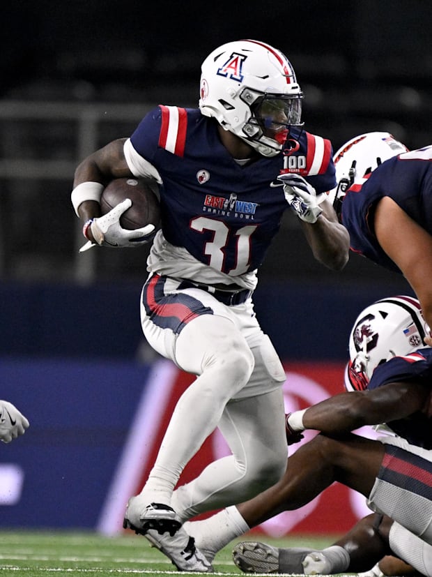 East running back Jacory Croskey-Merritt of Arizona