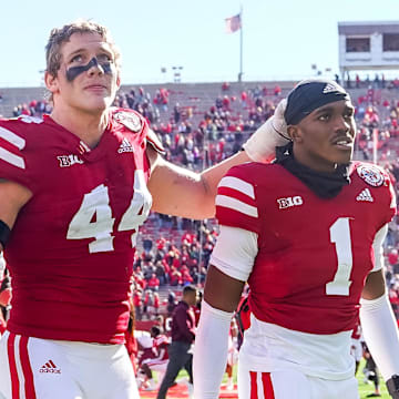 Nebraska Cornhuskers defensive end Garrett Nelson and defensive back Marques Buford Jr.