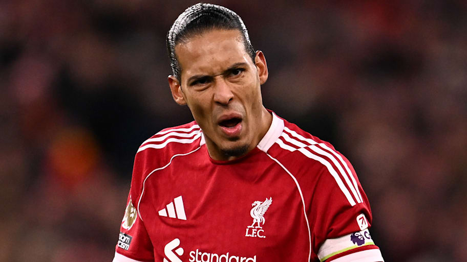 Virgil van Dijk shouting.