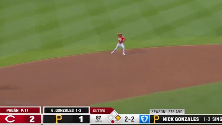 Elly De La Cruz showed off multiple skills in helping the Reds beat the Pirates. Elly De La Cruz showed off multiple skills in helping the Reds beat the Pirates.