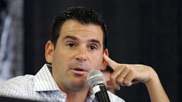 Feb. 10, 2007; Miami, FL, USA; Marlins president David Samson answers questions about a new stadium deal during a Town Meeting at Fanfest;