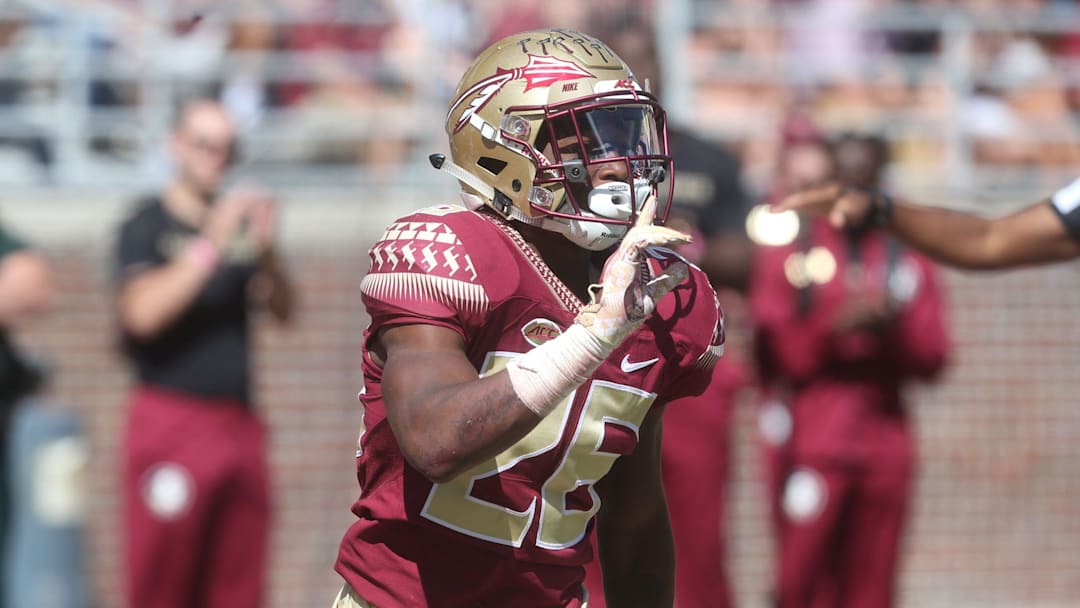 Florida State Seminoles defensive back Asante Samuel Jr. (26) after Clemson does not complete the pass as the Florida State Seminoles take on the Clemson Tigers in college football at Doak Stadium on Saturday, Oct. 27, 2018.

Fsu Vs Clemson1011