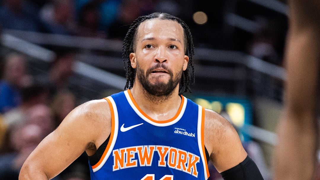 New York Knicks guard Jalen Brunson (11) in the second half against the Indiana Pacers at Gainbridge Fieldhouse.