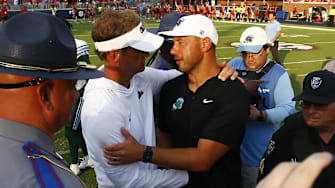 Lane Kiffin (left) and Jon Sumrall (right) loomed large over on-field developments this rivalry week.
