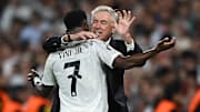 Carlo Ancelotti et Vinicius - Real Madrid