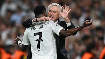 Carlo Ancelotti et Vinicius - Real Madrid