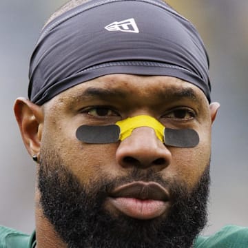 Oct 16, 2022; Green Bay, Wisconsin, USA;  Green Bay Packers tight end Marcedes Lewis (89) during the game against the New York Jets at Lambeau Field. Mandatory Credit: Jeff Hanisch-Imagn Images