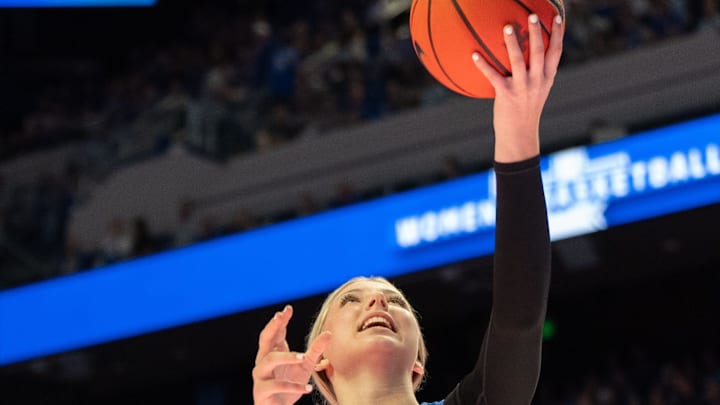 Kentucky Wildcats center Clara Strack (13) warms up during Big Blue Madness on Friday, Oct. 11, 2024 at Rupp Arena.